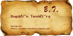 Bogdán Teodóra névjegykártya