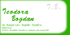 teodora bogdan business card