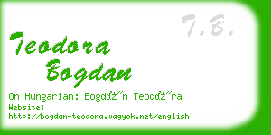 teodora bogdan business card